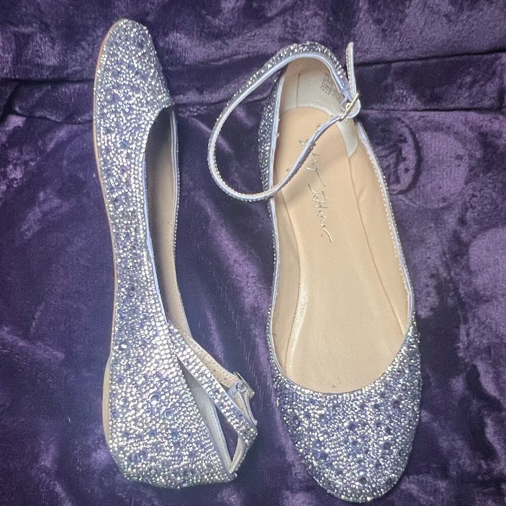 BETSEY JOHNSON | Purple Sparkly Ballet Flats | Size 7.5
